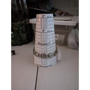 Men's Solid Brushed Stainless Steel Bracelet 8.25 Inch Long